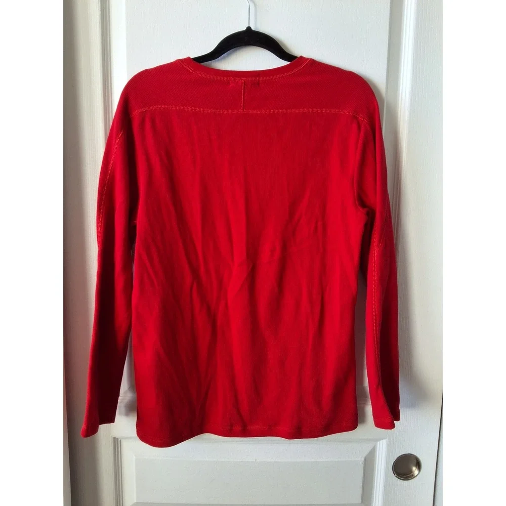Polo Ralph Lauren Mens XL Red Thermal Long Sleeve Waffle‎ Knit Pony Logo Shirt